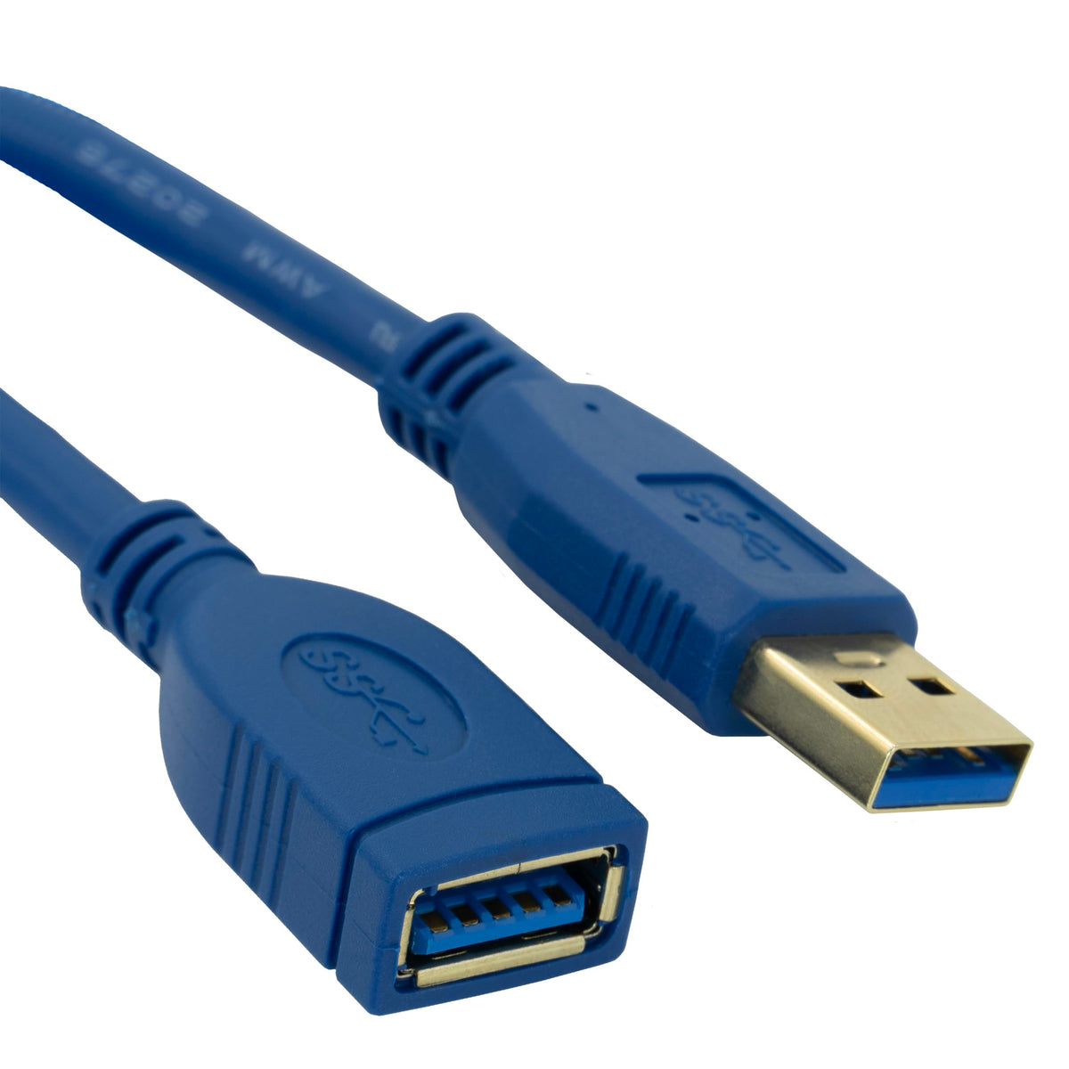 CableWholesale 6 feet USB 3.0 Extension Cable, Blue, Type A Male/Type A Female Plug, A Male to A Female Super Speed USB Extension Cable, USB Extension