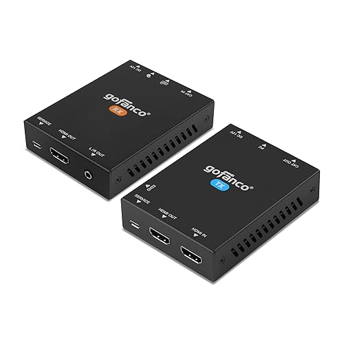 gofanco 4K HDMI USB KVM Extender Over CAT6 / CAT7 Cable - Up to 230ft (70m), 4K@60Hz, HDCP 2.2, Dual PoC, EDID, USB Keyboard/Mouse, Near Zero Latency