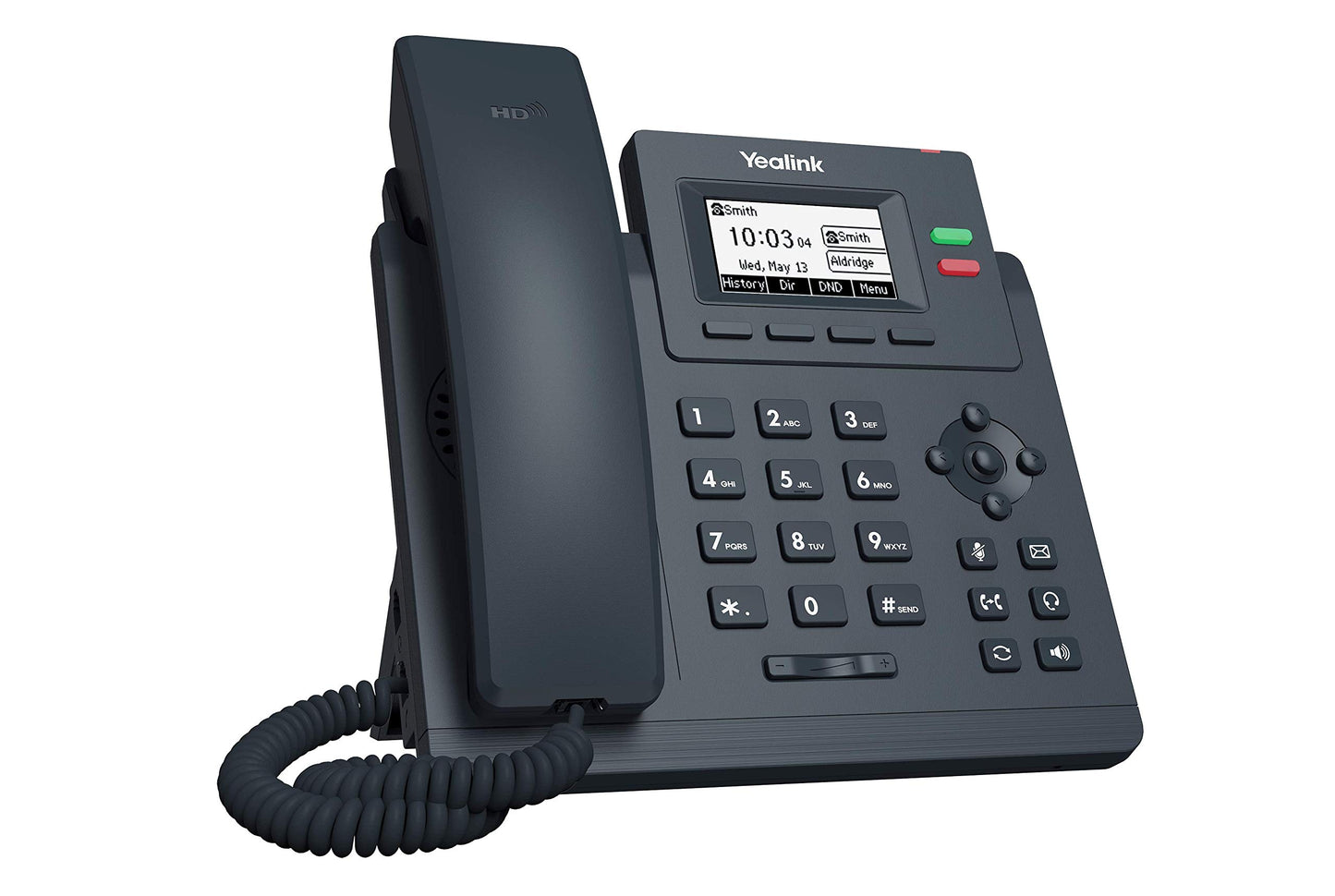 Yealink T31P IP Phone, 2 VoIP Accounts. 2.3-Inch Graphical Display. Dual-Port 10/100 Ethernet, 802.3af PoE, Power Adapter Not Included (SIP-T31P)