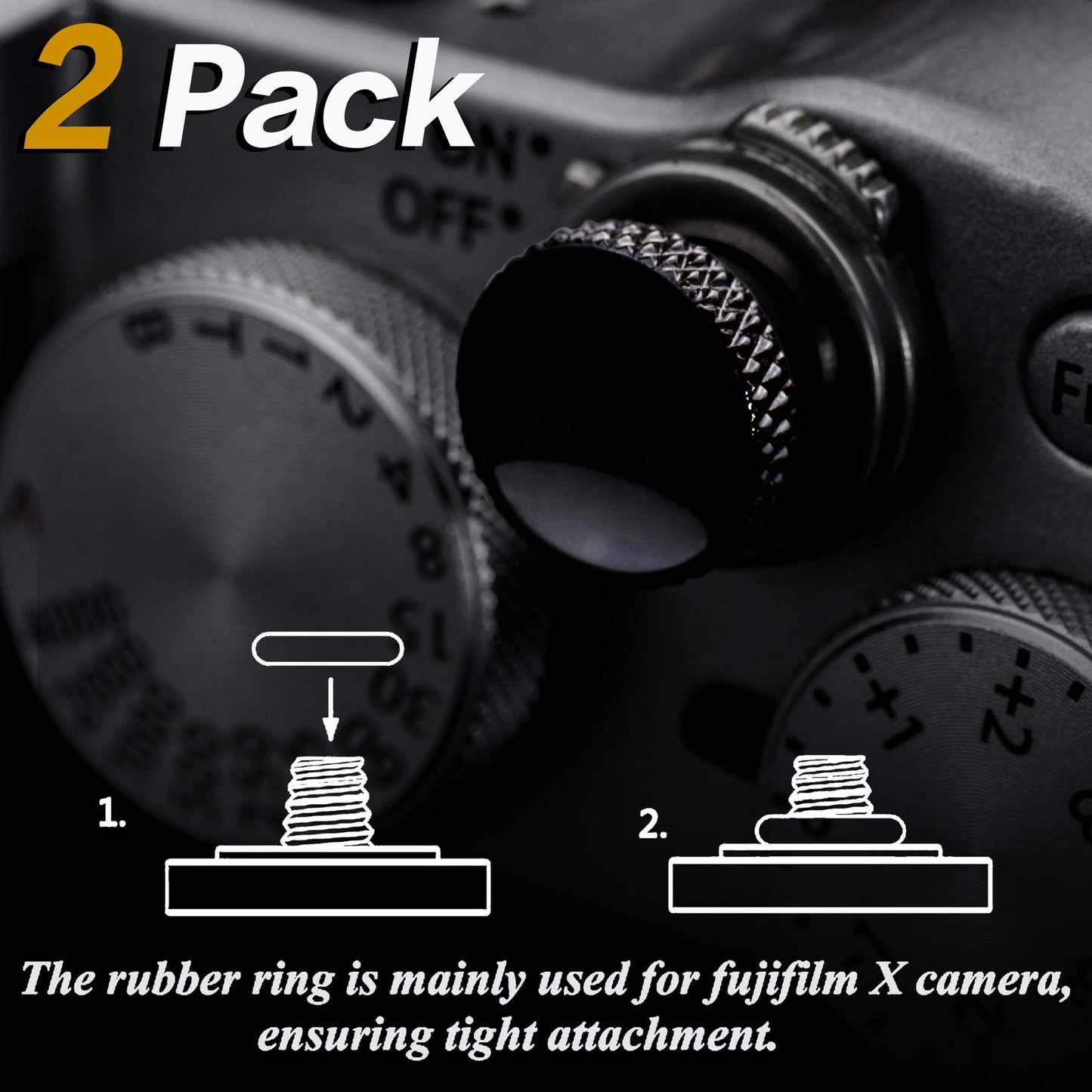 Camera Shutter Button (2 Pack/Black) Upscale and Delicate Soft Shutter Release Button