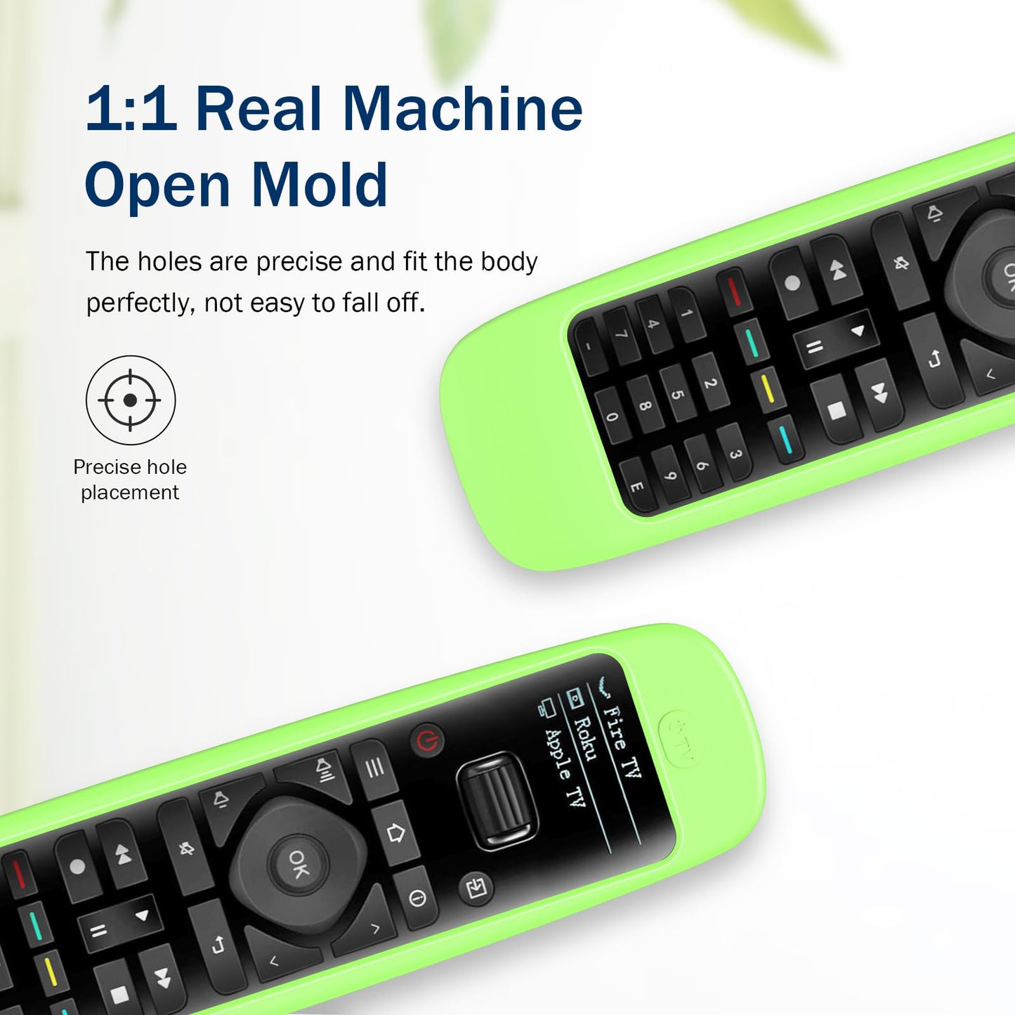 JCMOYUTY Case for SofaBaton U2 Universal Remote Silicone Cover Protector Green Skin Glow in Dark