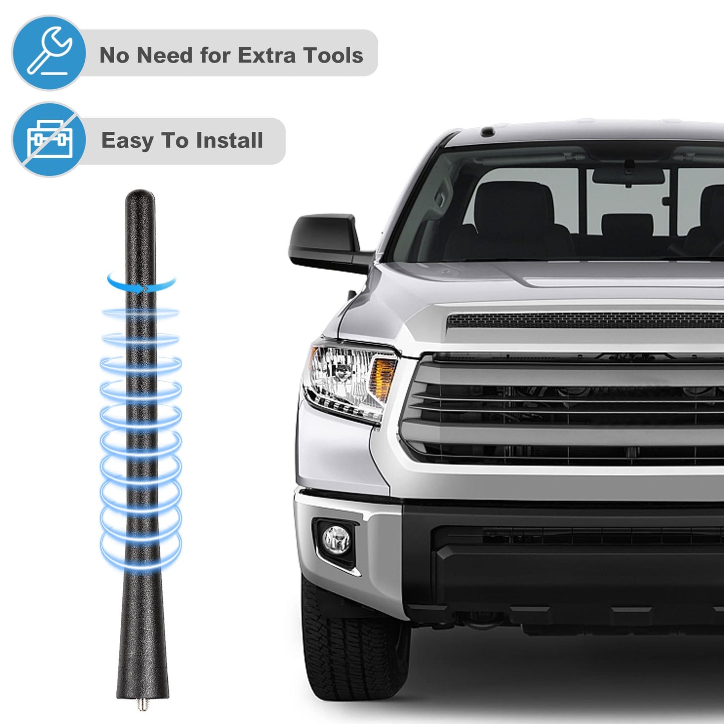 Anina 7" Car Short Antenna Mast Replacement for 2001-2019 Nissan Titan Rogue Pathfinder Car Washproof Antenna for Radio Signal Reception