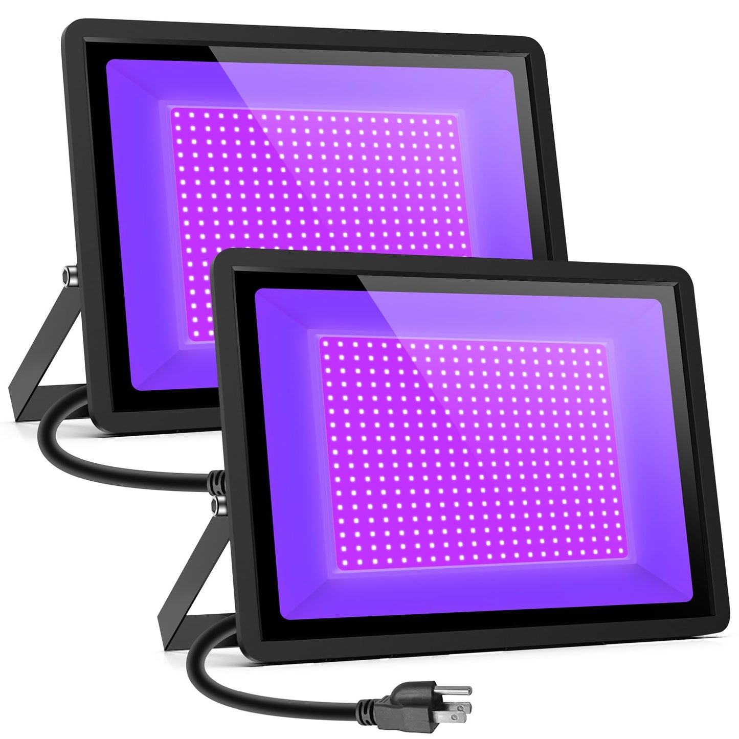 Black Lights 500W LED Black Lights Flood Light with Plug(6ft Cable) for Blacklight Party, Body Paint, Aquarium,Fluorescent Poster, Stage Lighting