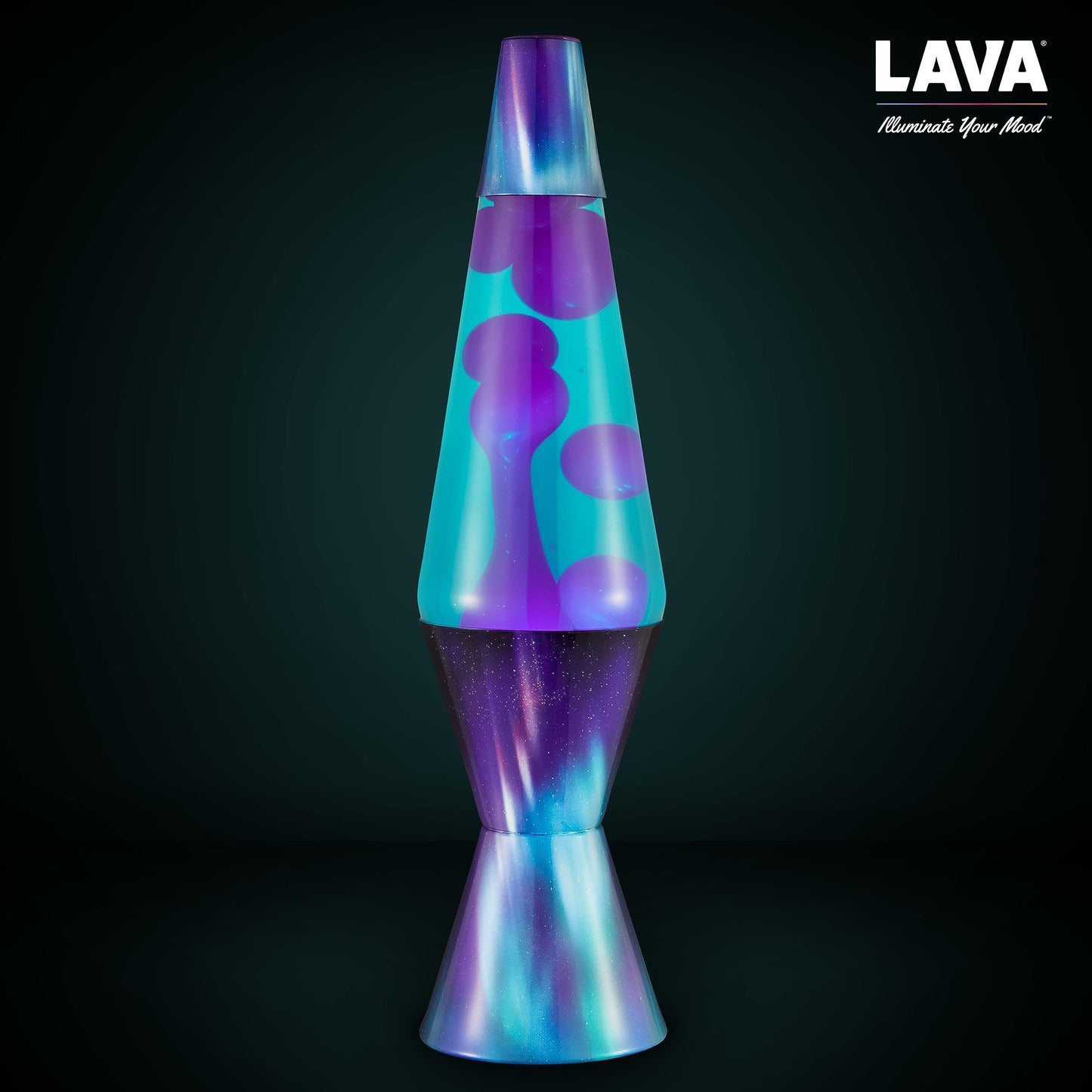 The Original Lava® Lamp - 14.5" Aurora Borealis - Classic Liquid Motion Lamp - Purple Wax and Blue Liquid - Item #2047 (Amazon Exclusive)