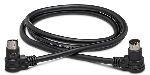 Hosa CCD-103 CD Controller Cable, Right-angle 8-pin Mini-DIN to Same, 3 Feet
