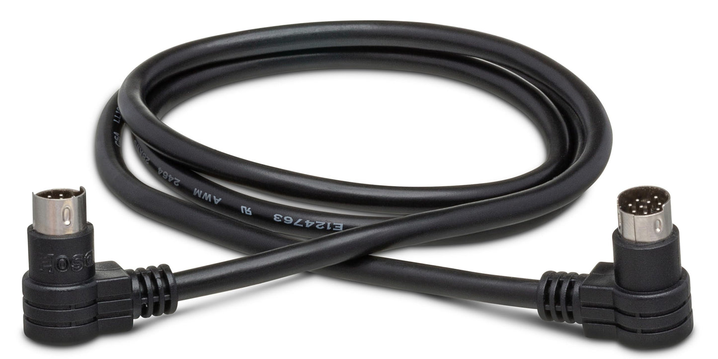 Hosa CCD-103 CD Controller Cable, Right-angle 8-pin Mini-DIN to Same, 3 Feet
