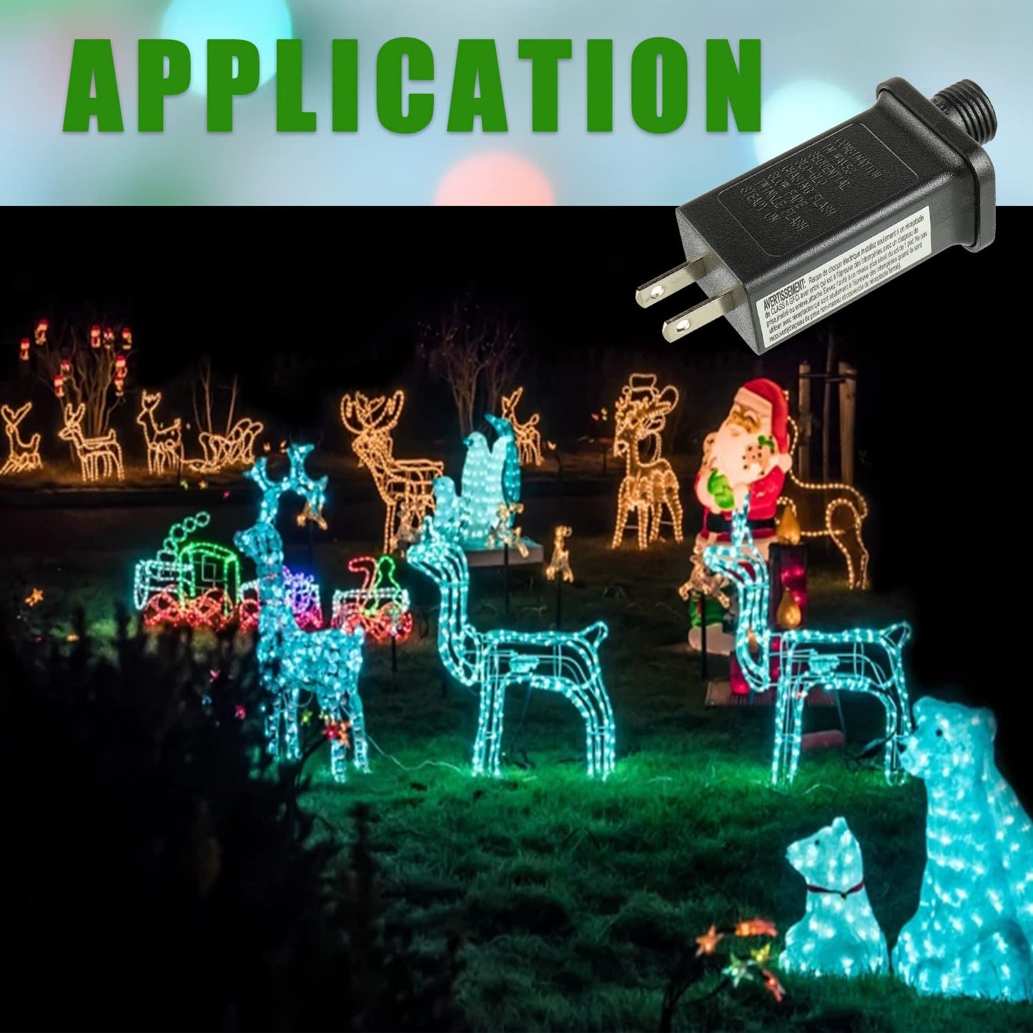 SIGANDG 30V 3.6W LED Transformer Replacement Class 2 Power LED Controller with 8 Modes Supply for Christmas String Light Inflatable Decorations IP44