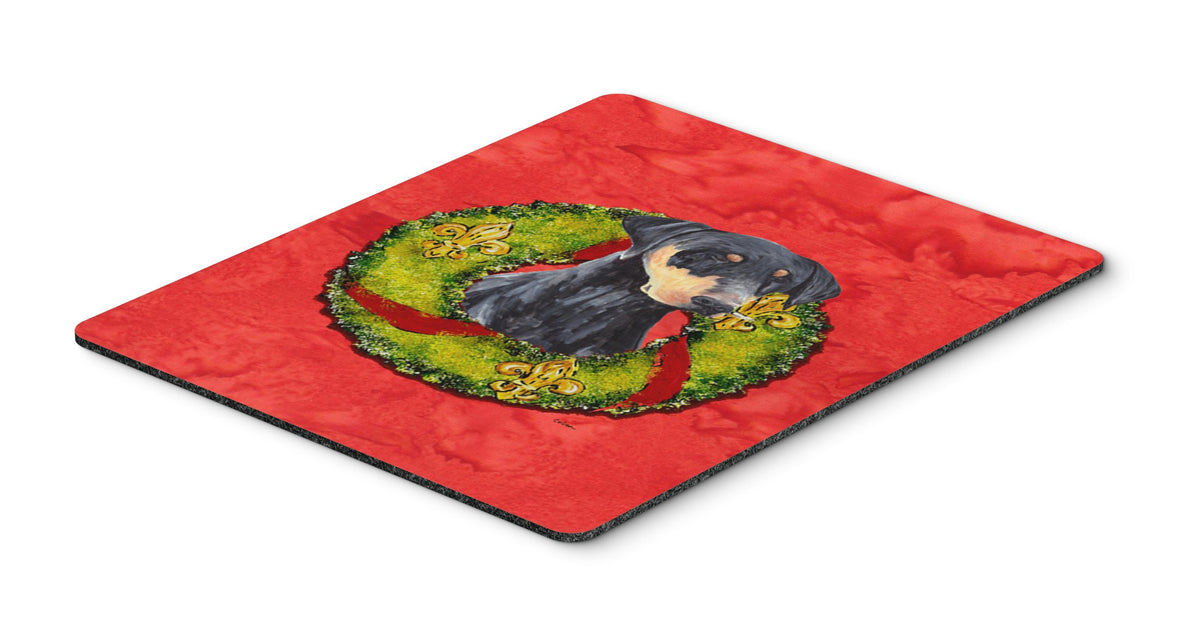 Caroline's Treasures SC9106MP Doberman Christmas Wreath Mouse Pad, Hot Pad or Trivet for Home Office Gaming Working Computers Laptop Mouse