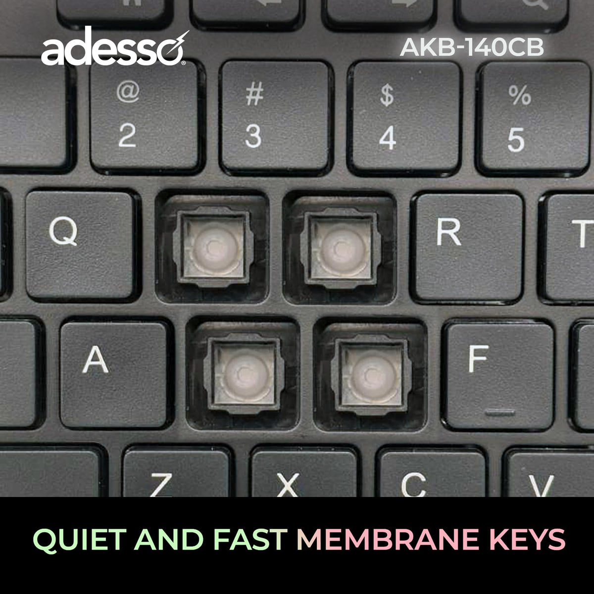 Adesso Wired USB Keyboard and Mouse Combo, 104 Key, Copilot AI Hotkey