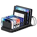 USB Charging Station for Multiple Devices, 10 Port 60W Multiple USB Charger Station with Adjustable Dividers, Fast Charging Station Hub for Hotels
