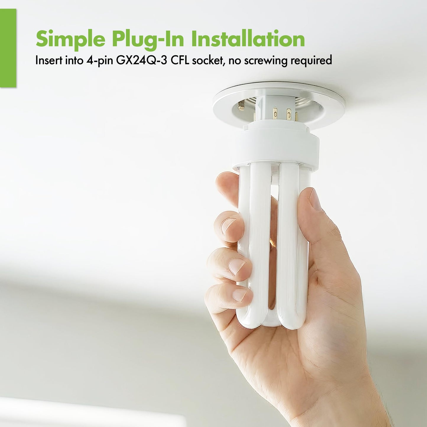 KOR 26W Triple Tube Compact Fluorescent Light Bulb, 4 Pack