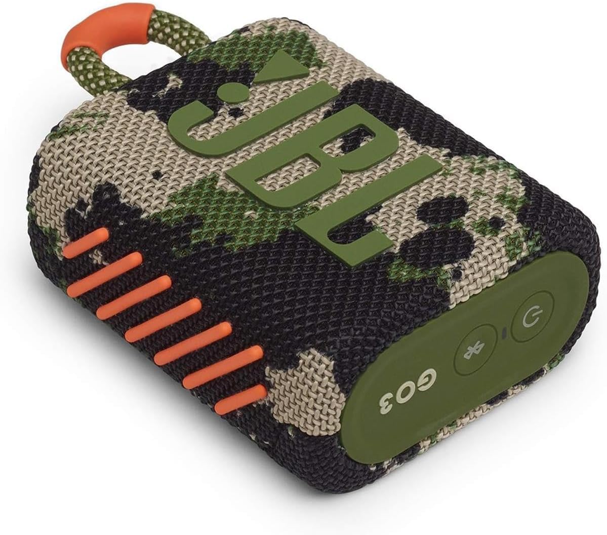 JBL Go 3 - for Portable Use - Speaker with Bluetooth - Built in Battery Waterproof and Dustproof - includes Storage Pouch (Camoflauge), JBLGO3-Pouch