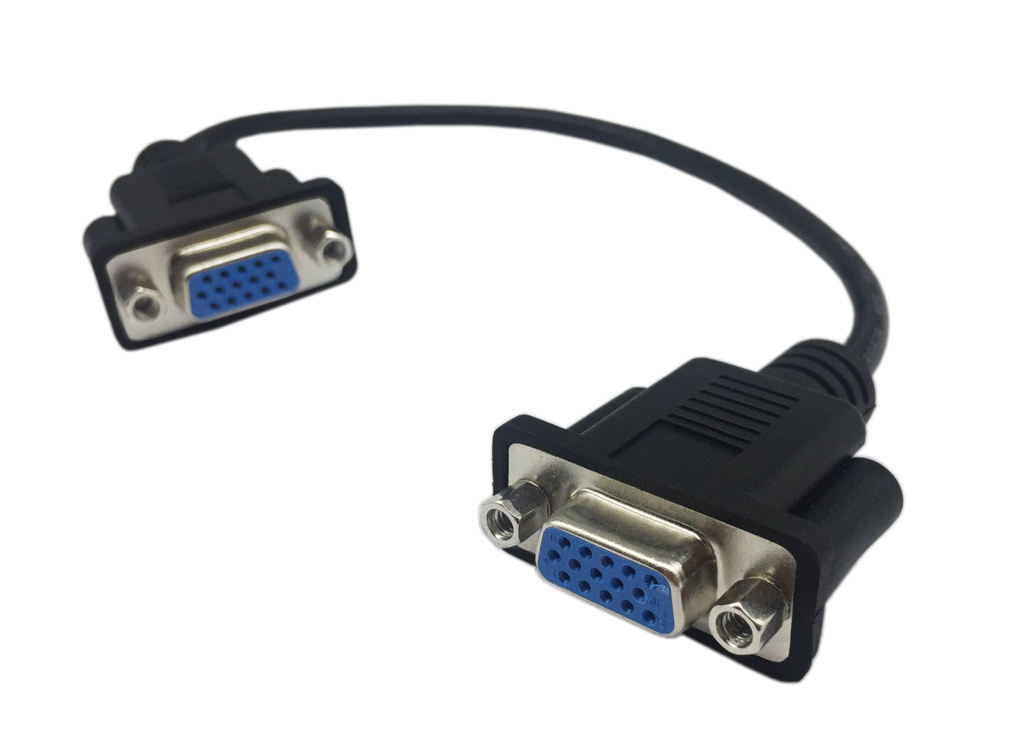 CERRXIAN 1ft VGA SVGA 15 Pin HD15 Female to Female Gender Changer Adapter Extension Video Monitor Cable for PC Laptop TV Porjector?ff?