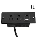 Eridada Recessed Power Strip with USB-C and USB-A, 2 AC Outlets, in-Desk Flush Mount Power Strip, 125V 12A 1500W, for Desk Countertop Kitchen Island