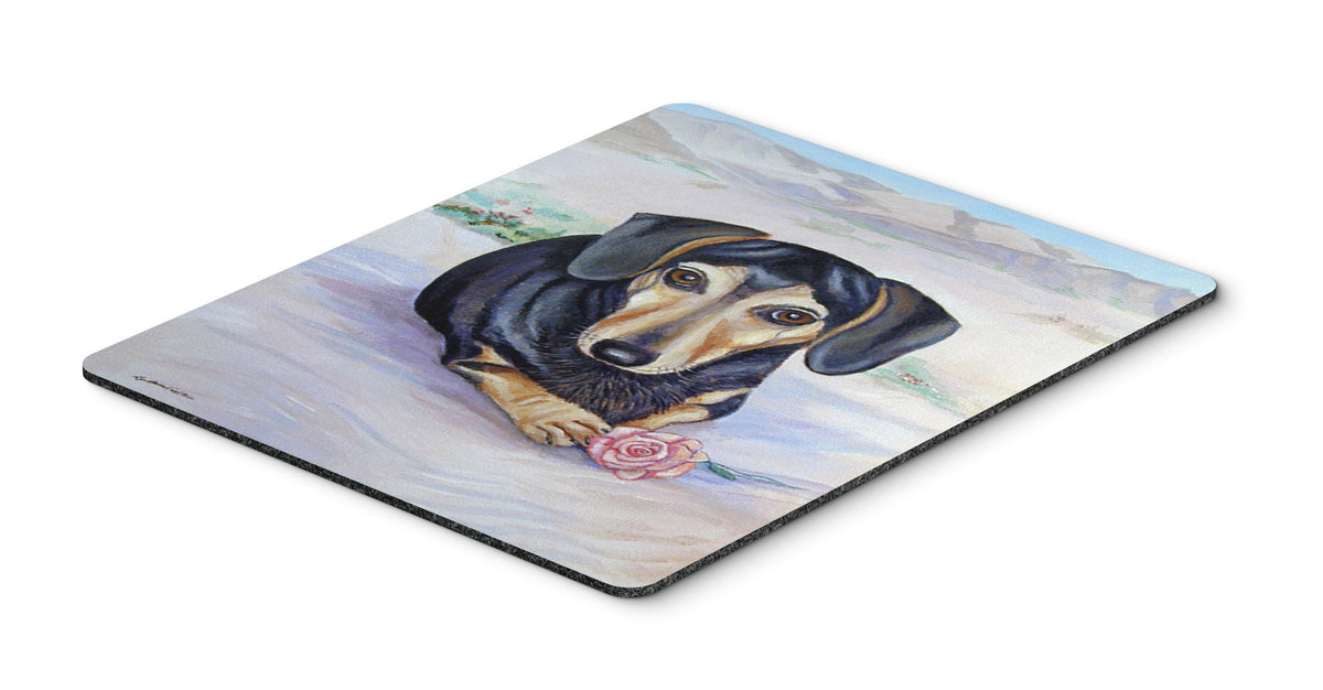 Caroline's Treasures 7076MP Black and Cream Dachshund Mouse Pad, Hot Pad or Trivet for Home Office Gaming Working Computers Laptop Mouse Mat,Washable