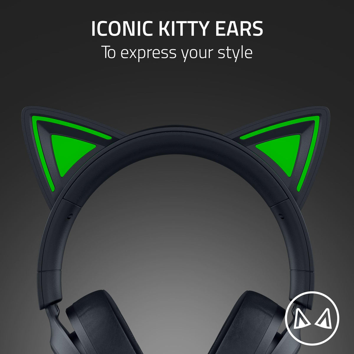 Razer Kraken Kitty V3 X Wired Gaming Headset, Kitty Ears, Black