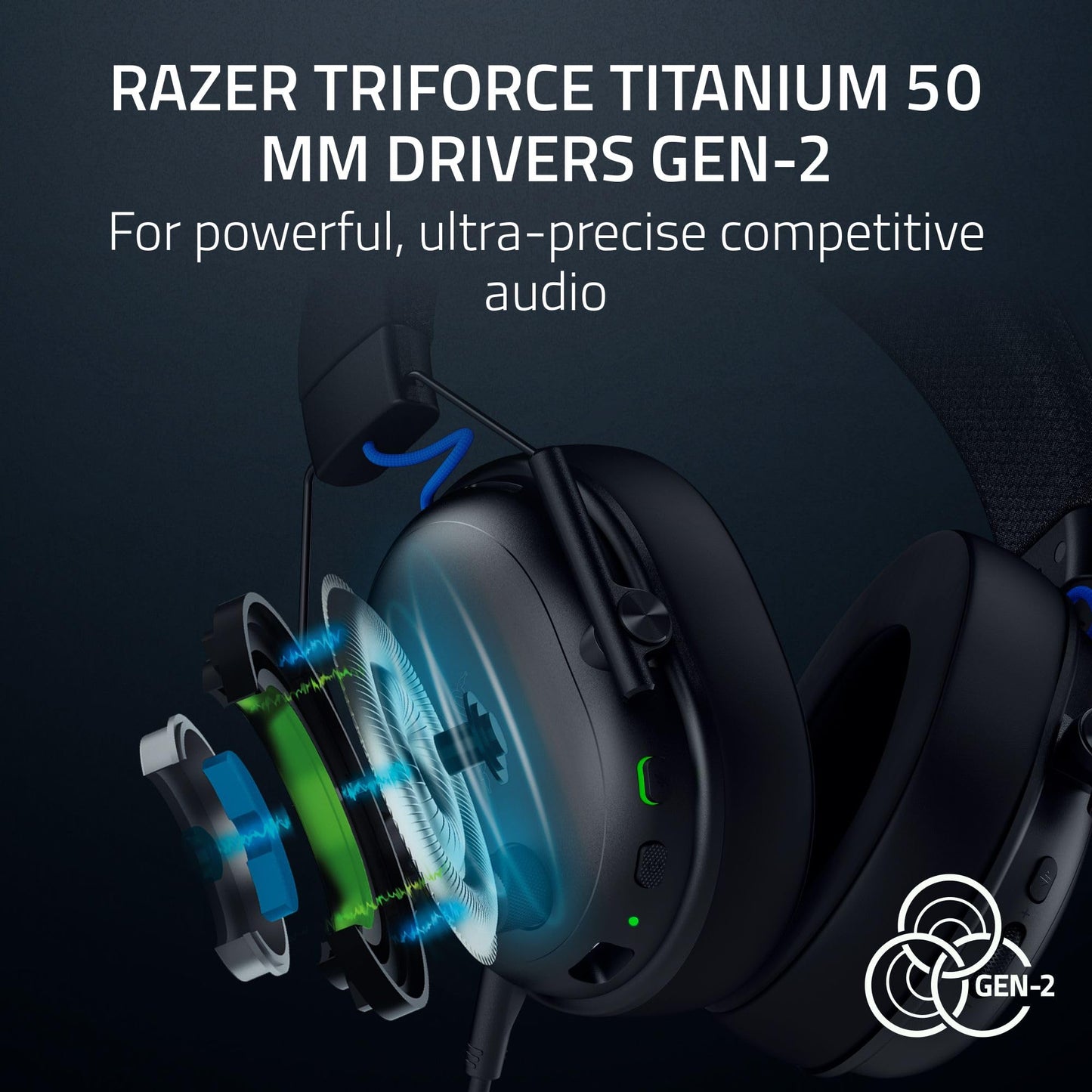 Razer BlackShark V3 Wireless Gaming Headset for PS5: 50mm Drivers - Super Wideband Mic - 2.4 GHz, Bluetooth - Works with PC, Mac, Nintendo Switch