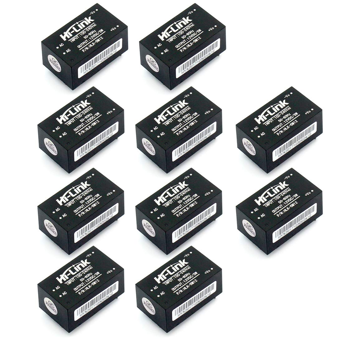 HI-Link 10pcs Mini Step-Down Power Supply Intelligent Household Switch Power Module HLK-PM01 HLK-5M05 10M05 HLK-2M05 AC DC 220V to 5V/3.3V/12V…