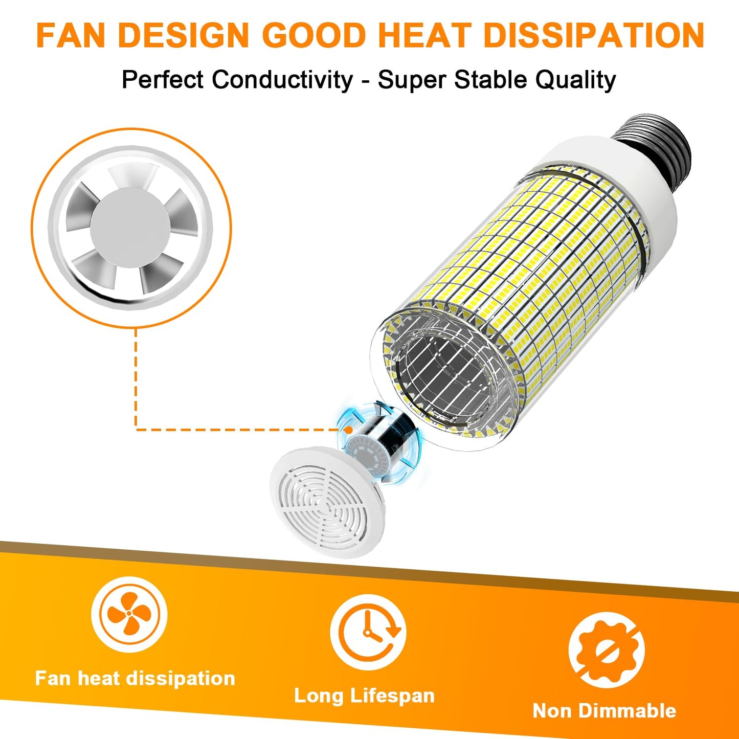 120W LED Corn Light Bulb 18000LM Led Corn Bulb 5000K E39/E40 Cob Bulb