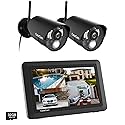 CasaCam GuardianCam Air | Wireless Security Camera System with 7" Touchscreen Monitor and 2 720p Cameras | AC Powered, Two-Way Audio, Free APP, 32GB