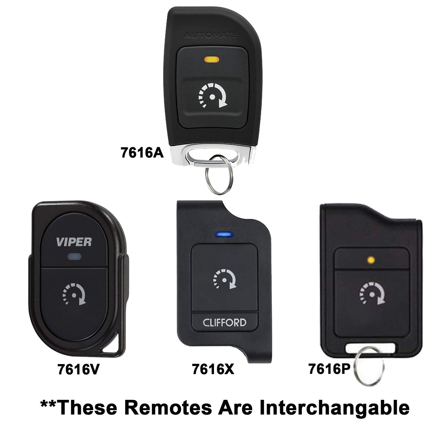 Python 7616P 1 Way 1 Button Replacement Remote Transmitter 1/2 Mile Range DST