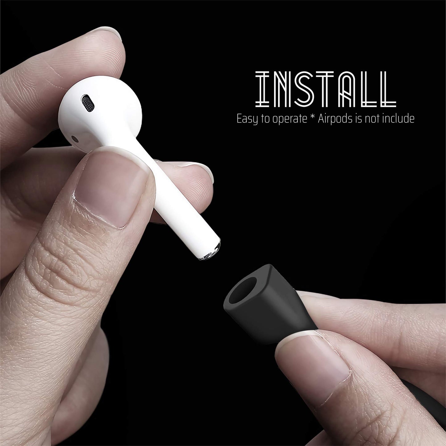 cobcobb Ultra Strong Magnetic Airpod Pro Strap Anti-Lost Cord Sports Lanyard Compatible with Airpods 3rd 2nd Generation Pro 3 2 1 (Black)