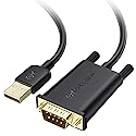 Cable Matters USB to Serial Adapter Male to Male Cable - 3ft, RS232 to USB2.0, USB to DB9 Cable, Supports Windows 11/10/8/7/Vista/XP, macOS 11.0 or