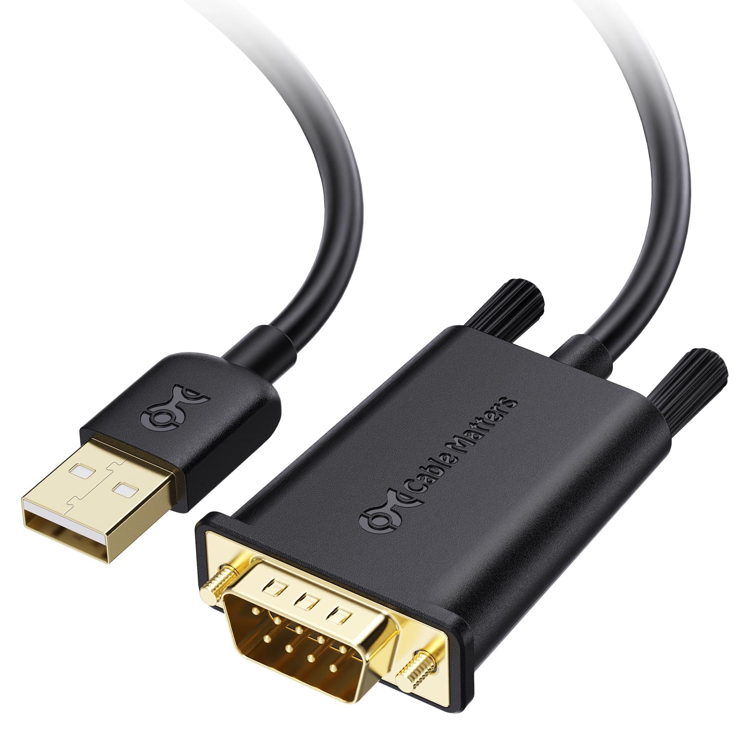 Cable Matters USB to Serial Adapter Male to Male Cable - 3ft, RS232 to USB2.0, USB to DB9 Cable, Supports Windows 11/10/8/7/Vista/XP, macOS 11.0 or