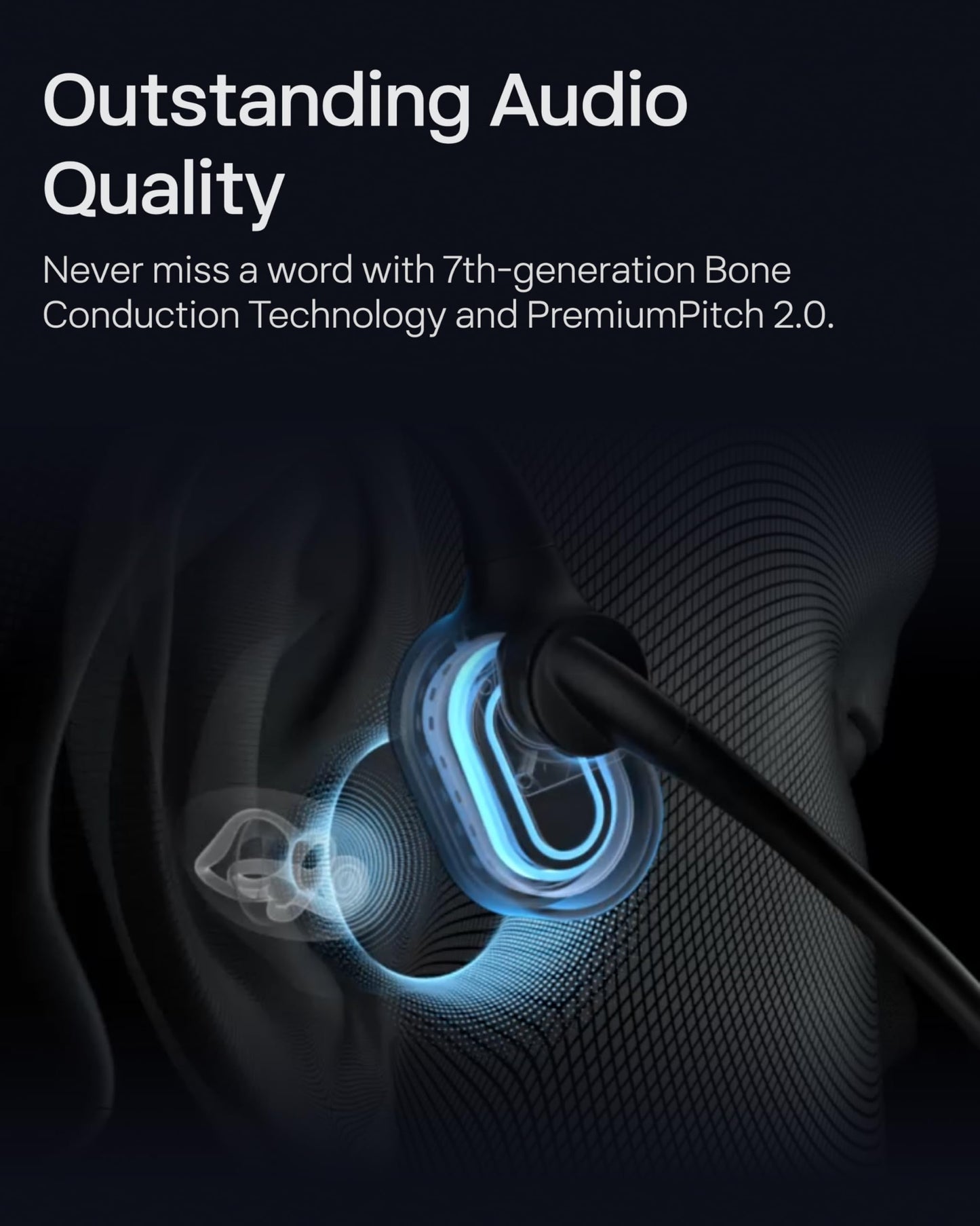 SHOKZ OpenComm2 UC 2025 Upgrade-Open-Ear Wireless Computer Headset with Boom Mic, Bone Conduction Bluetooth Stereo Headphones (Renewed)