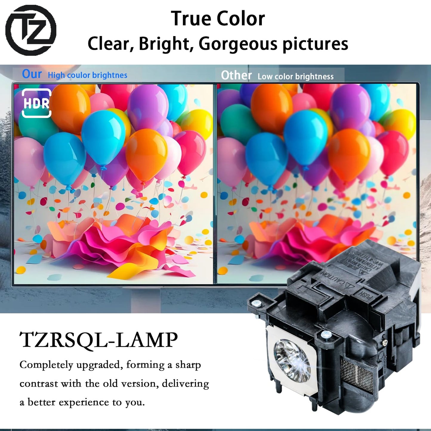 TZRSQL A+ Quality for Epson ELPLP78 PowerLite Home Cinema 97 98 99W 2000 2030 EB-965 730HD 725HD VS230 VS330 EX7230 EX7235 EX5220 EX3220 EX6220 EX7220