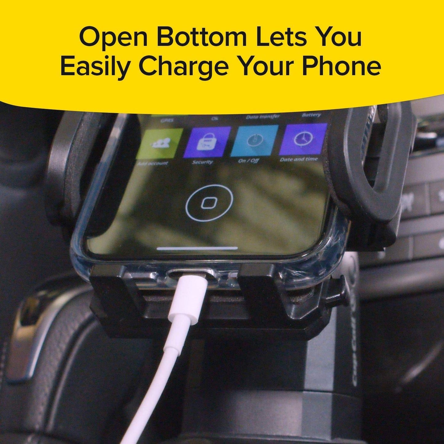 BulbHead Official As Seen On TV Cup Call Cup Holder Phone Mount for Car Adjustable Cell Phone Holder Fits Any Phone in Any Cup Holder - Rotates 360°