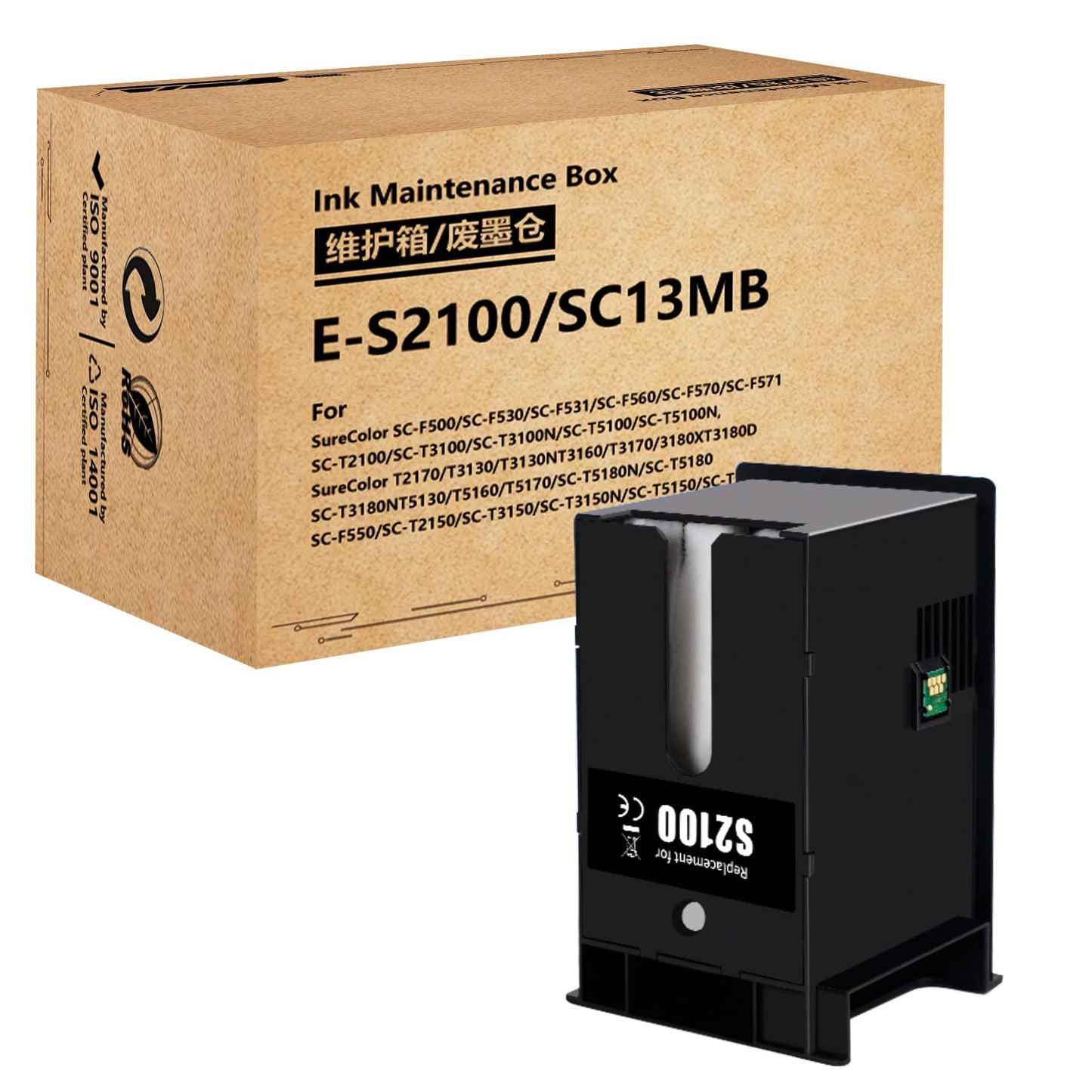 Fink Maintenance Box Replacement for S2100 or C13S210057 Ink Maintenance Box,Works with SureColor SC-F570 SC-F571 T2170 T3170 T5170 Printer