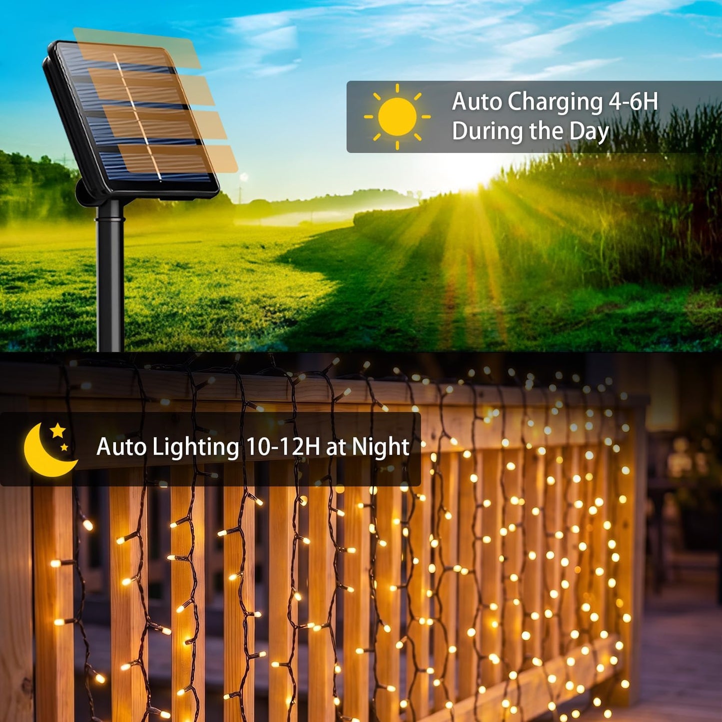 SyouHome 6 Pack Solar String Lights Outdoor, 600 LED Extra-Long 236Ft Solar Lights Outdoor with 8 Lighting Modes, IP65 Waterproof for Garden, Patio