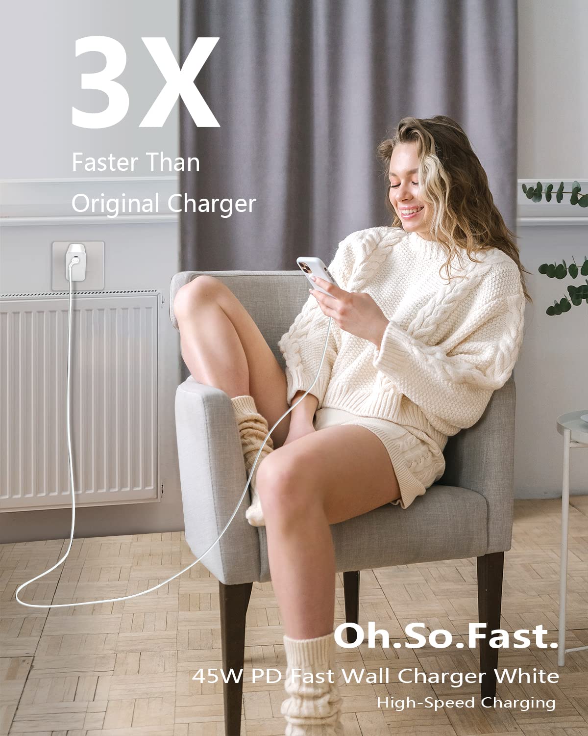 45W USB Type C Super Fast Charging Wall Charger for Samsung Galaxy S26 Ultra/S26/S26+/S25 Ultra/S25/24 Ultra/S24/S23 Ultra/S22 Ultra with 6Ft USB-C