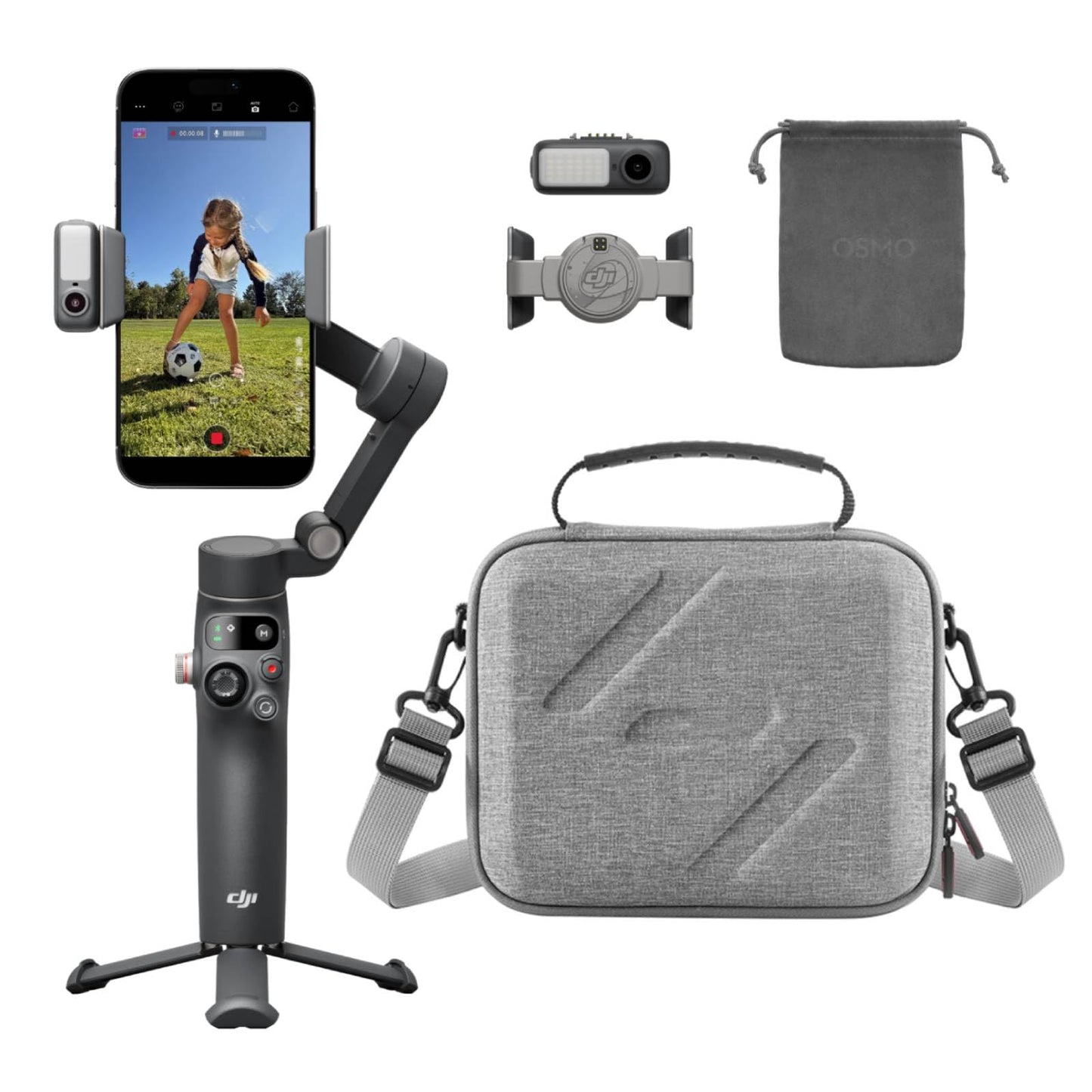 DJI Osmo Mobile 8 + Bag, AI Native Tracking