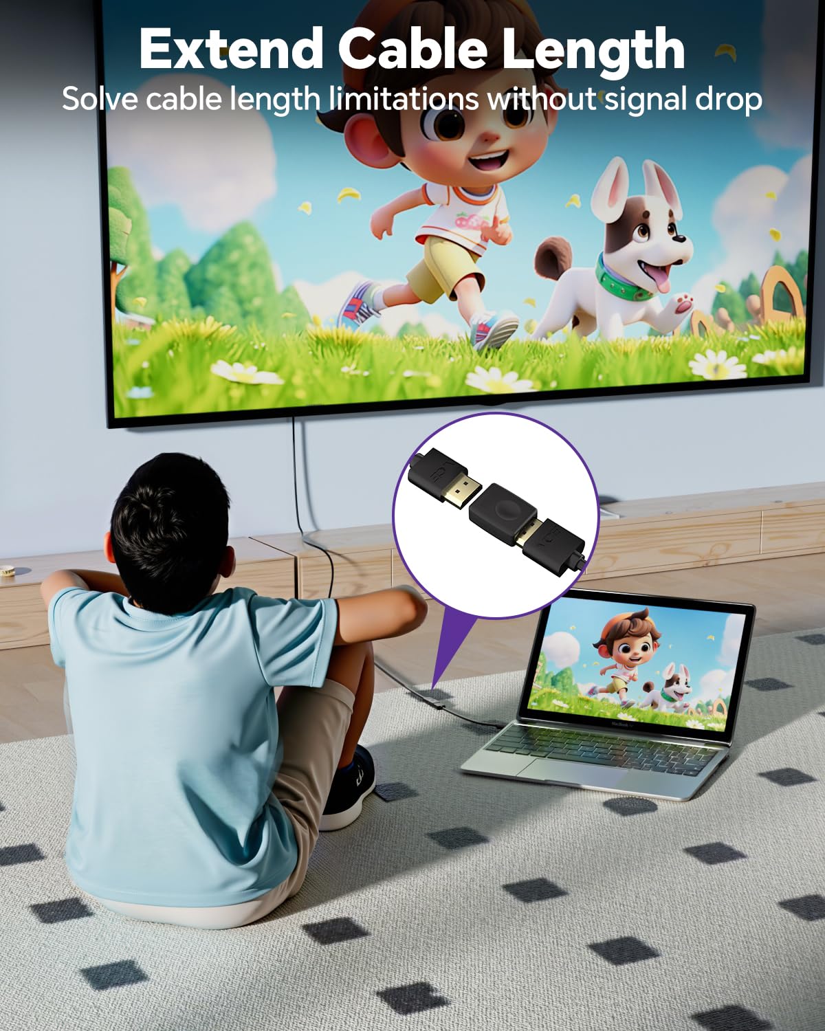 VCE HDMI Coupler Female to Female HDMI Adapter Gold Plated High Speed Double Female Connector Support 3D 4K 1080P Extender