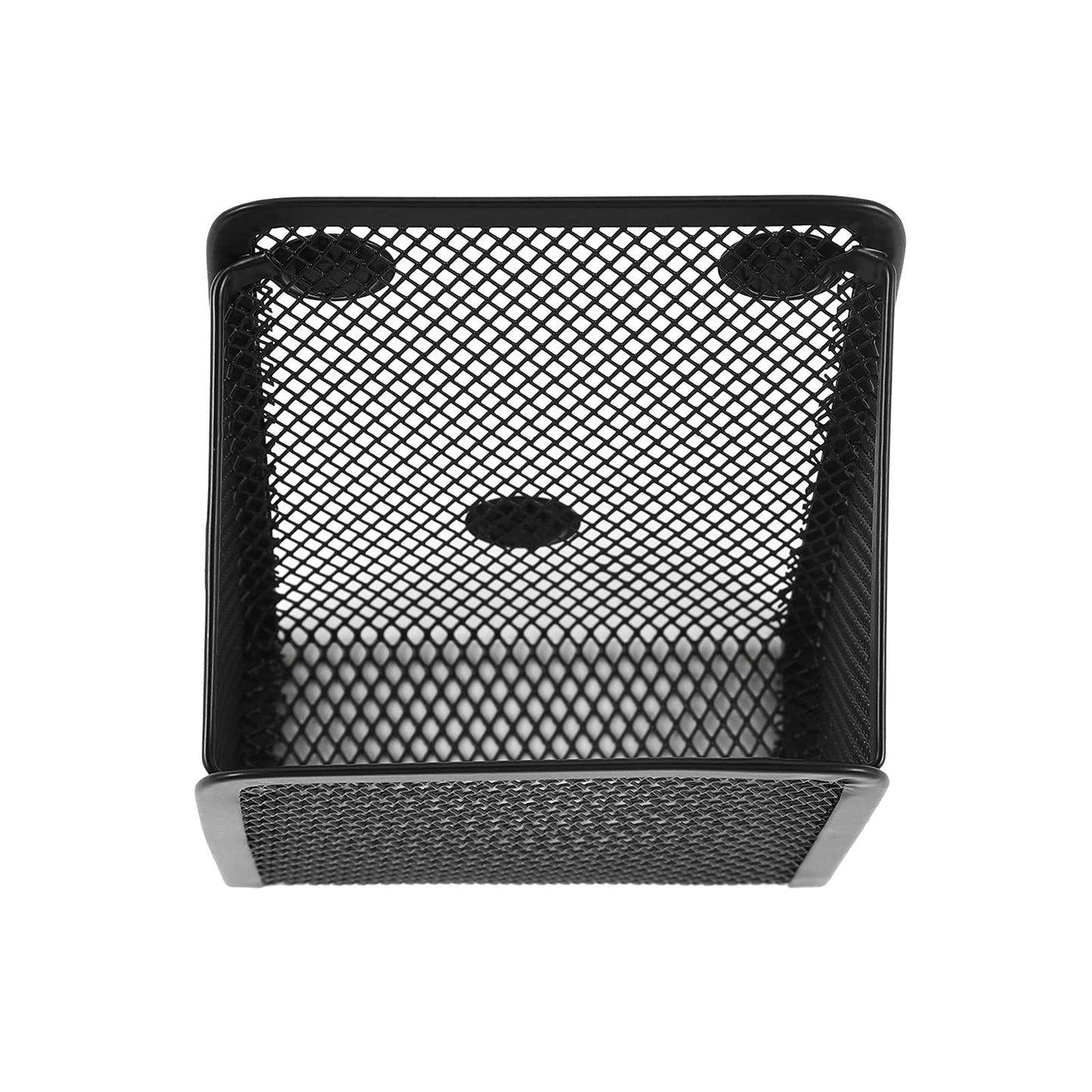 Sanpaint Magnetic Pencil Holder, 2 Compartments Mesh Stainless Steel Pen Basket, Metal Writing Utensil Storage Organizer