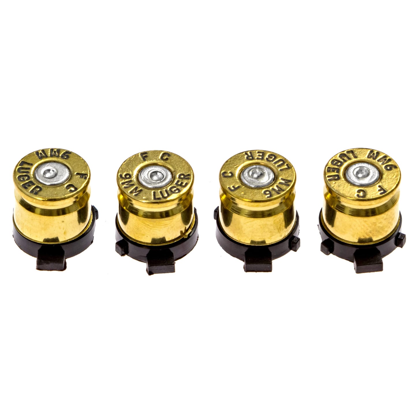 Controller Bullet Buttons for PlayStation PS4 PS5 - Made With Real 9MM Spent Bullet Casings - Includes Tools