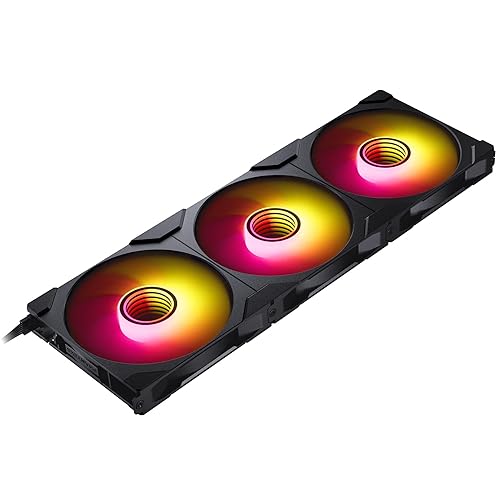 Phanteks M25-140 Gen2 Triple Pack, 3X 140mm ARGB High Performance Cooling Fans, Daisy-Chain Unified Fan Frame, Infinity Mirror hub, Single Cable