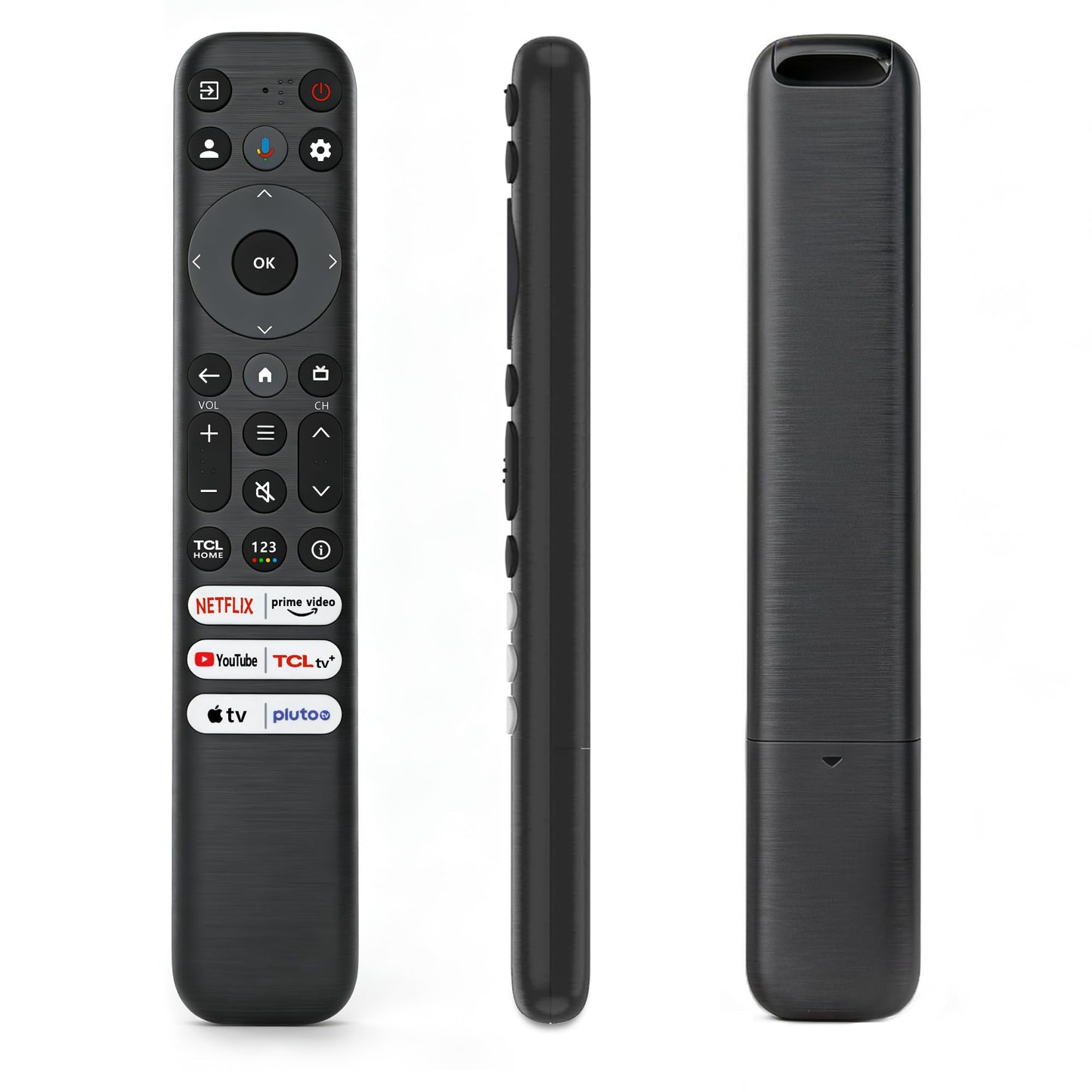 RC813 Remote Control Compatible with TCL Google TV LED QLED 4K UHD Smart TVs Replacement S4 S5 Q6 QM7 Series, 40ft Range, Netflix Shortcut Large