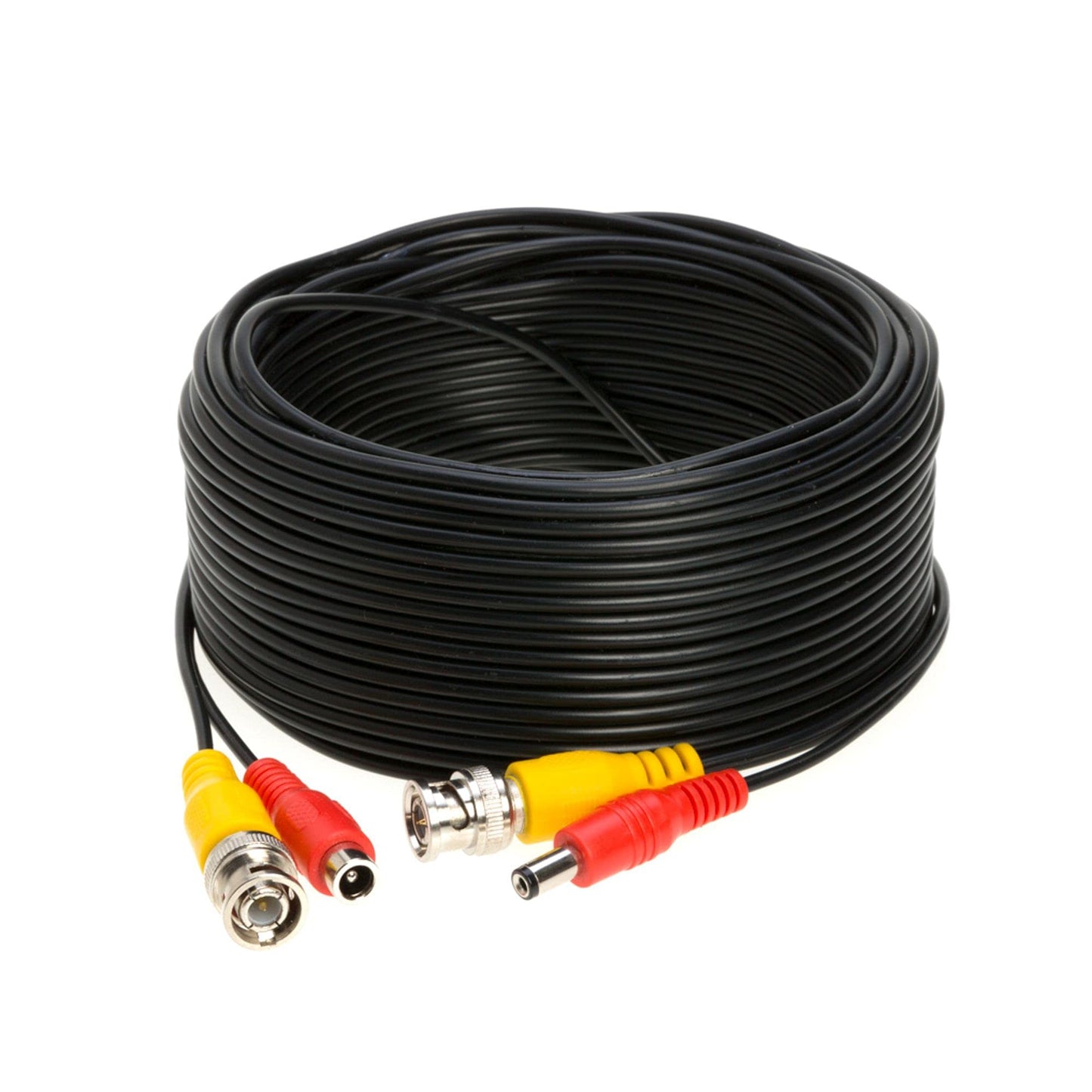 Cables Direct Online 75FT Black Premade BNC Video Power Cable Extension Wire for CCTV, Security Camera, DVR, Surveillance System, All in One Plug
