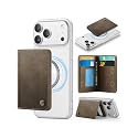XIMAND Magnetic Wallet Card Holder with RFID Protection, PU Leather Slim Wallet, Strong Magnet Attachment for iPhone 18/17/16/15/14/13/12 Series Pro