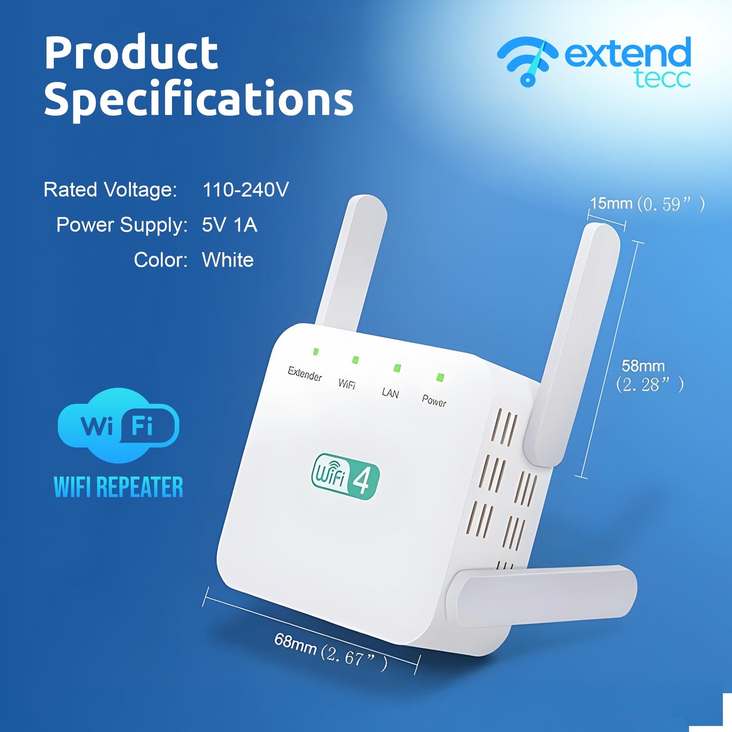 Speed Wave WiFi Extender Extendtecc WiFi Booster Signal Booster 300Mbps