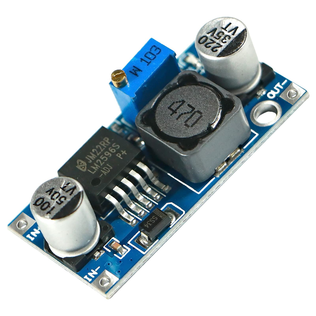 DC-DC Buck Converter Power Module 3A Adjustable Step-Down LM2596 Voltage Regulator 24V to 12V 5V 3V(2pcs)