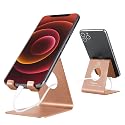 Toiyason Cell Phone Stand Desk Phone Holder, Cradle, Dock, Compatible with All 4-8inch Phones, Office Kitchen Traveling Accessories T1 Rose Gold