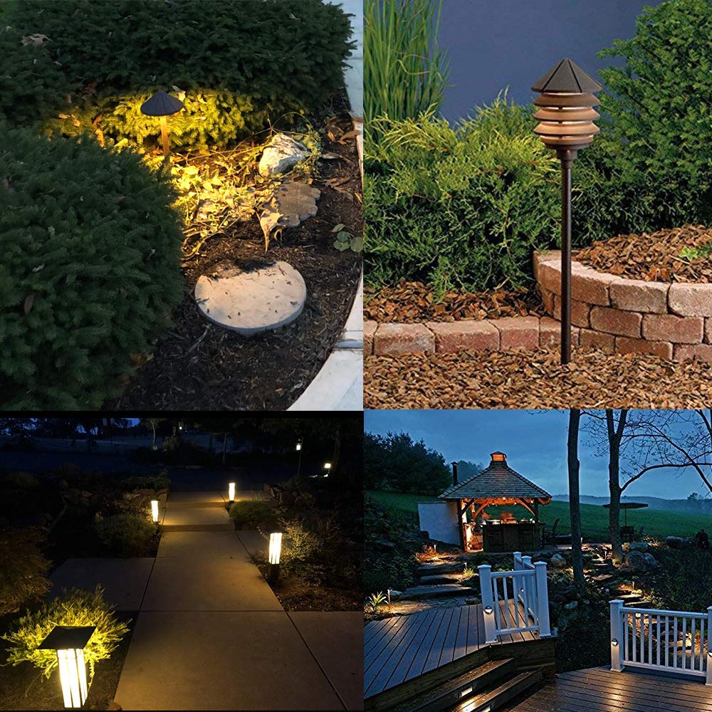 Makergroup T5 T10 Wedge Base LED Light Bulb High Brightness 12VAC/DC 3Watt 2700K-3000K Warm White Color for Outdoor Landscape Lighting Deck Stair Step