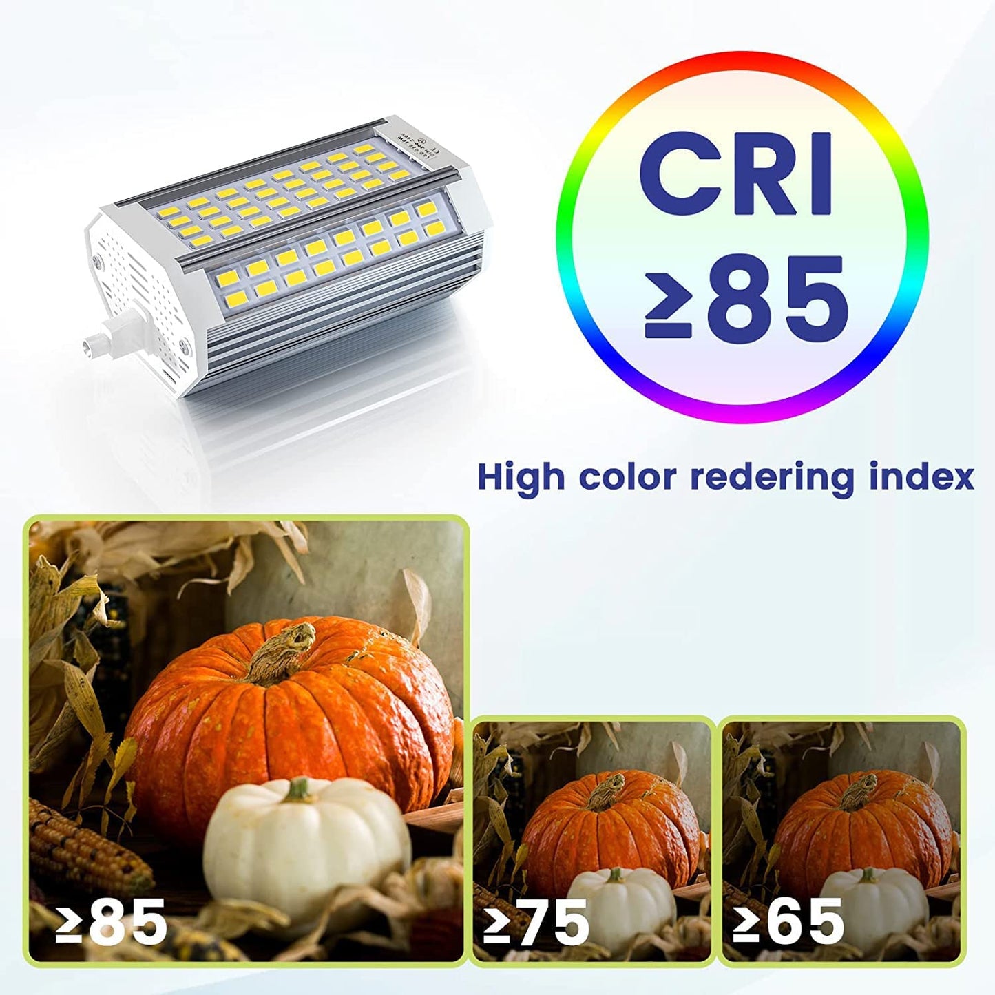 Luxvista R7S LED Bulb 118mm Dimmable, 30W 120V 118mm J-Type Double Ended Light Bulbs, 300W J118 Halogen T3 Replacement for Ceiling Light Floor Lamp