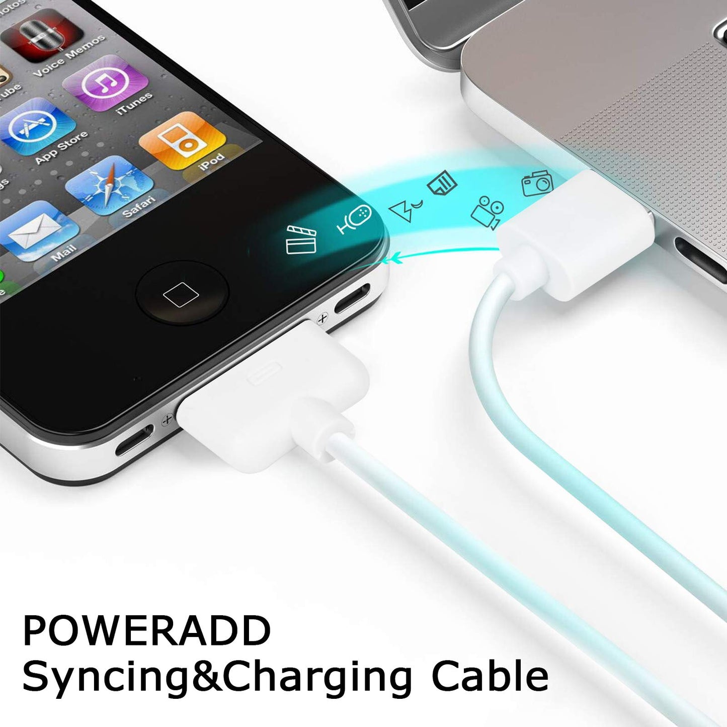DCNETWORK iPhone 4s Cable USB Sync and Charging Cable for iPhone 4 4s 3G 3GS iPad 1 2 3 iPod Touch Nano 30 Pin Charger Cord Dock Adapter Data 3.3…