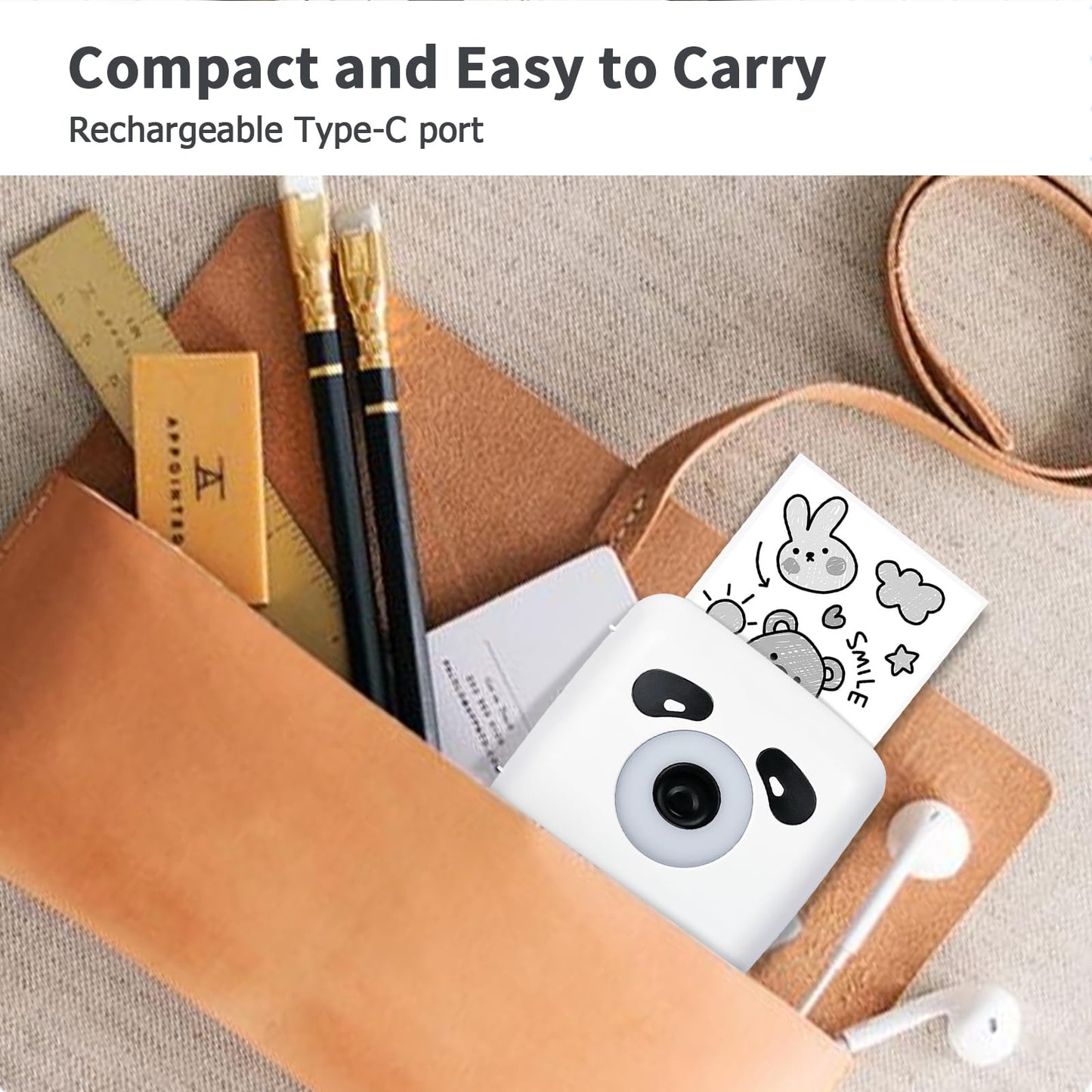 LFPERT Sticker Printer, TP6S Print Pods Mini Printer, Portable Bluetooth Sticker Maker Machine, Inkless Thermal Pocket Printers for Photos, Study
