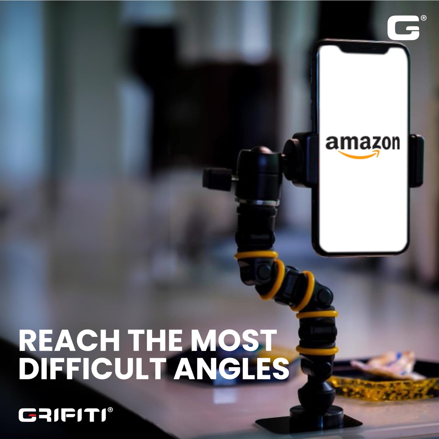 GRIFITI Nootle Recon 5 Flex Arm Leg Magnetic Foot Mini Ball Head Camera Mount Stand Magnetic Foot 6 Inch Flexible Mini Ball Head Attaches to Steel or